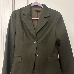 Zara Green Blazer with Tailored Fit
